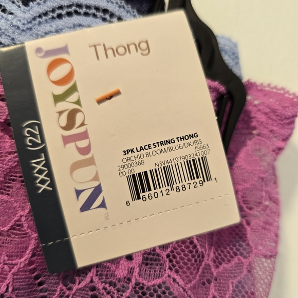 NWT Joy spun XXXL 22 9 Lace Undies (3 pack X3) 2 Packs Boy Short 1 Pack Thong - Picture 3 of 9